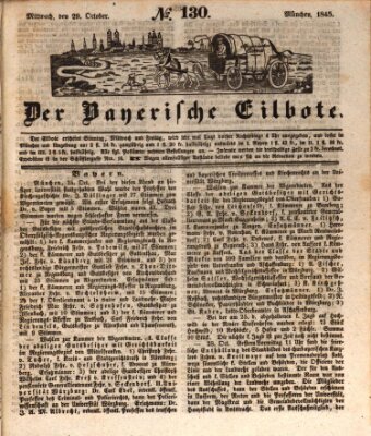 Baierscher Eilbote (Münchener Bote für Stadt und Land) Mittwoch 29. Oktober 1845