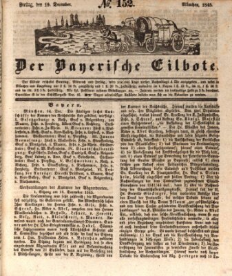 Baierscher Eilbote (Münchener Bote für Stadt und Land) Freitag 19. Dezember 1845