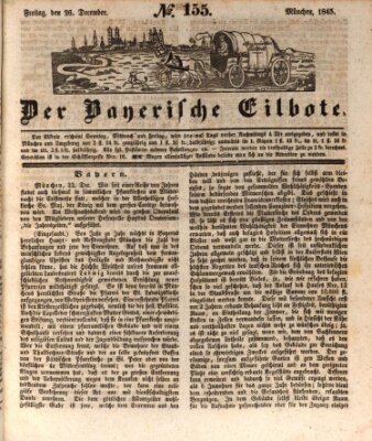 Baierscher Eilbote (Münchener Bote für Stadt und Land) Freitag 26. Dezember 1845