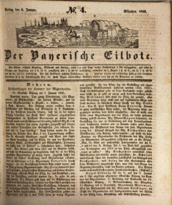 Baierscher Eilbote (Münchener Bote für Stadt und Land) Freitag 9. Januar 1846