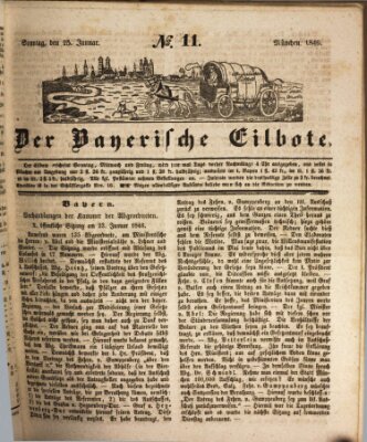 Baierscher Eilbote (Münchener Bote für Stadt und Land) Sonntag 25. Januar 1846