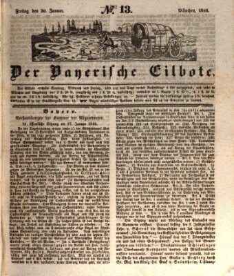 Baierscher Eilbote (Münchener Bote für Stadt und Land) Freitag 30. Januar 1846