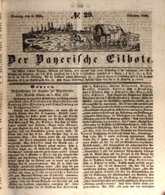 Baierscher Eilbote (Münchener Bote für Stadt und Land) Sonntag 8. März 1846