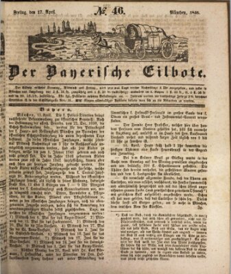 Baierscher Eilbote (Münchener Bote für Stadt und Land) Freitag 17. April 1846