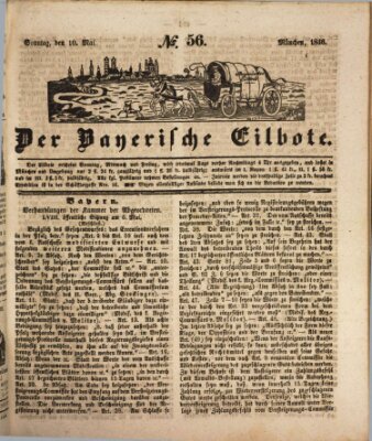 Baierscher Eilbote (Münchener Bote für Stadt und Land) Sonntag 10. Mai 1846