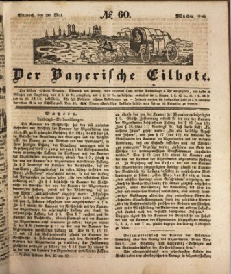 Baierscher Eilbote (Münchener Bote für Stadt und Land) Mittwoch 20. Mai 1846