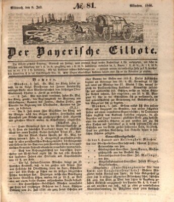 Baierscher Eilbote (Münchener Bote für Stadt und Land) Mittwoch 8. Juli 1846