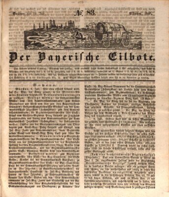 Baierscher Eilbote (Münchener Bote für Stadt und Land) Sonntag 12. Juli 1846