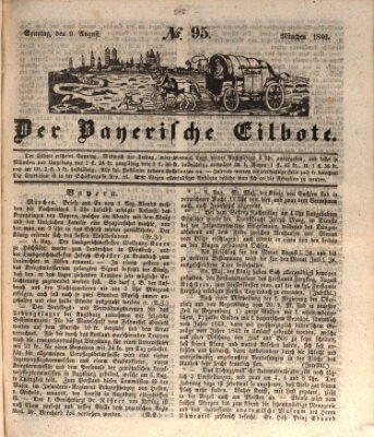 Baierscher Eilbote (Münchener Bote für Stadt und Land) Sonntag 9. August 1846