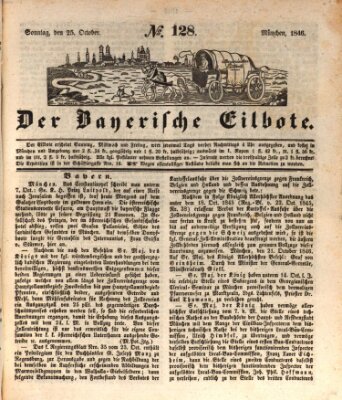 Baierscher Eilbote (Münchener Bote für Stadt und Land) Sonntag 25. Oktober 1846