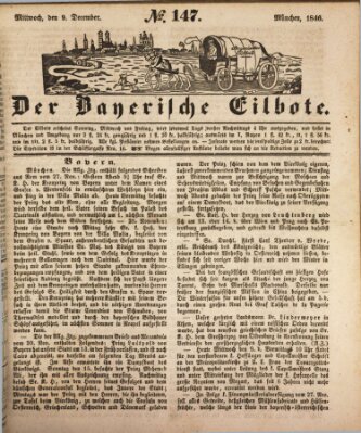 Baierscher Eilbote (Münchener Bote für Stadt und Land) Mittwoch 9. Dezember 1846