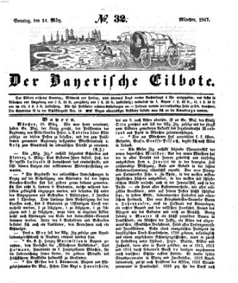 Baierscher Eilbote (Münchener Bote für Stadt und Land) Sonntag 14. März 1847