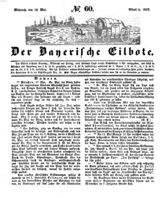 Baierscher Eilbote (Münchener Bote für Stadt und Land) Mittwoch 19. Mai 1847