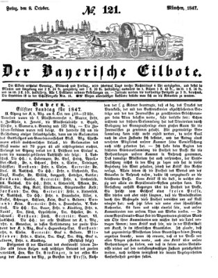 Baierscher Eilbote (Münchener Bote für Stadt und Land) Freitag 8. Oktober 1847