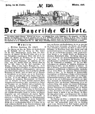 Baierscher Eilbote (Münchener Bote für Stadt und Land) Freitag 29. Oktober 1847