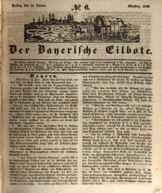 Baierscher Eilbote (Münchener Bote für Stadt und Land) Freitag 14. Januar 1848