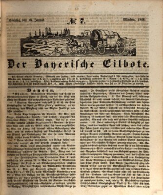 Baierscher Eilbote (Münchener Bote für Stadt und Land) Sonntag 16. Januar 1848