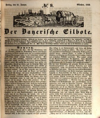 Baierscher Eilbote (Münchener Bote für Stadt und Land) Freitag 21. Januar 1848