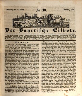 Baierscher Eilbote (Münchener Bote für Stadt und Land) Sonntag 23. Januar 1848