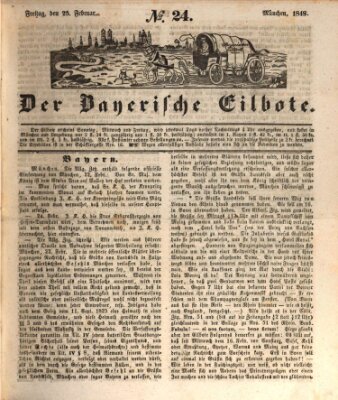 Baierscher Eilbote (Münchener Bote für Stadt und Land) Freitag 25. Februar 1848