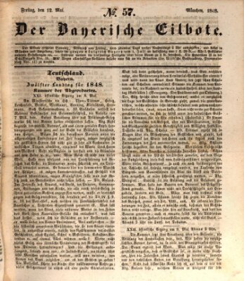 Baierscher Eilbote (Münchener Bote für Stadt und Land) Freitag 12. Mai 1848