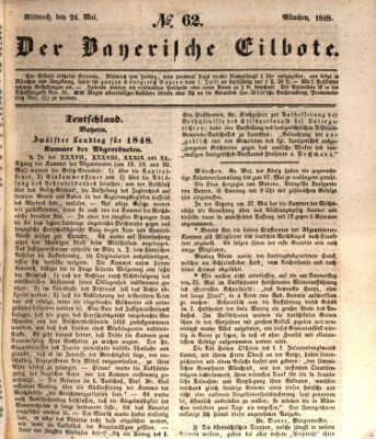 Baierscher Eilbote (Münchener Bote für Stadt und Land) Mittwoch 24. Mai 1848