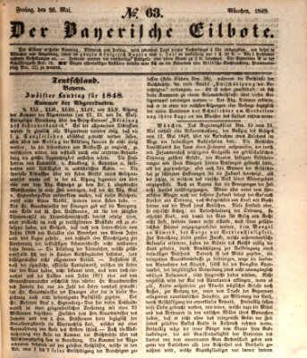 Baierscher Eilbote (Münchener Bote für Stadt und Land) Freitag 26. Mai 1848