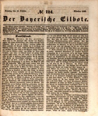 Baierscher Eilbote (Münchener Bote für Stadt und Land) Sonntag 15. Oktober 1848