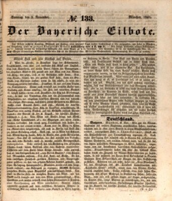 Baierscher Eilbote (Münchener Bote für Stadt und Land) Sonntag 5. November 1848