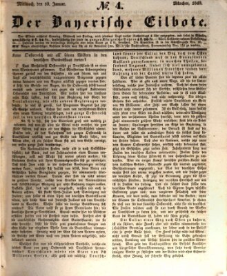 Baierscher Eilbote (Münchener Bote für Stadt und Land) Mittwoch 10. Januar 1849