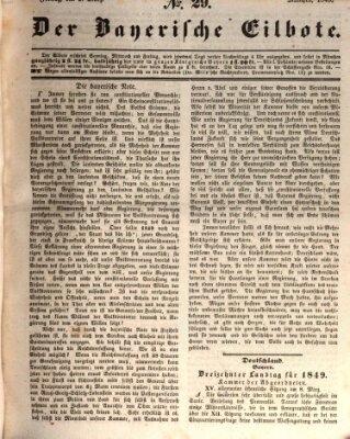 Baierscher Eilbote (Münchener Bote für Stadt und Land) Freitag 9. März 1849