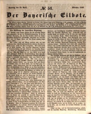 Baierscher Eilbote (Münchener Bote für Stadt und Land) Sonntag 29. April 1849