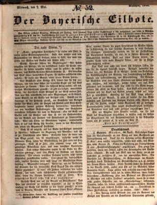 Baierscher Eilbote (Münchener Bote für Stadt und Land) Mittwoch 2. Mai 1849