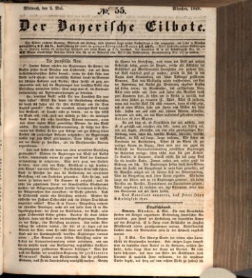 Baierscher Eilbote (Münchener Bote für Stadt und Land) Mittwoch 9. Mai 1849