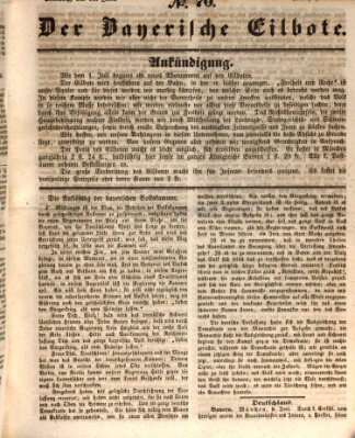 Baierscher Eilbote (Münchener Bote für Stadt und Land) Mittwoch 13. Juni 1849