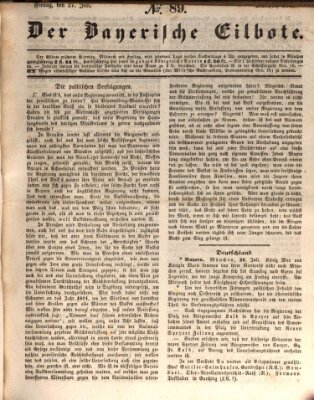 Baierscher Eilbote (Münchener Bote für Stadt und Land) Freitag 27. Juli 1849