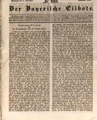 Baierscher Eilbote (Münchener Bote für Stadt und Land) Mittwoch 7. November 1849