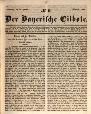 Baierscher Eilbote (Münchener Bote für Stadt und Land) Sonntag 20. Januar 1850