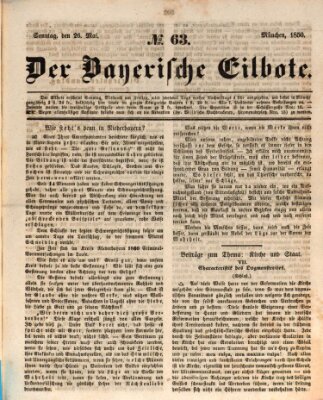 Baierscher Eilbote (Münchener Bote für Stadt und Land) Sonntag 26. Mai 1850