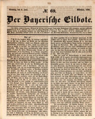 Baierscher Eilbote (Münchener Bote für Stadt und Land) Sonntag 9. Juni 1850