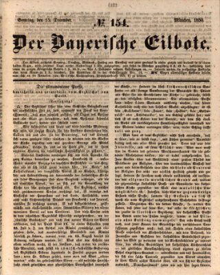 Baierscher Eilbote (Münchener Bote für Stadt und Land) Sonntag 15. Dezember 1850