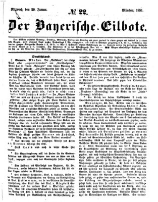 Baierscher Eilbote (Münchener Bote für Stadt und Land) Mittwoch 29. Januar 1851