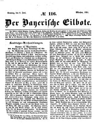 Baierscher Eilbote (Münchener Bote für Stadt und Land) Sonntag 8. Juni 1851