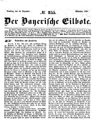 Baierscher Eilbote (Münchener Bote für Stadt und Land) Sonntag 14. Dezember 1851