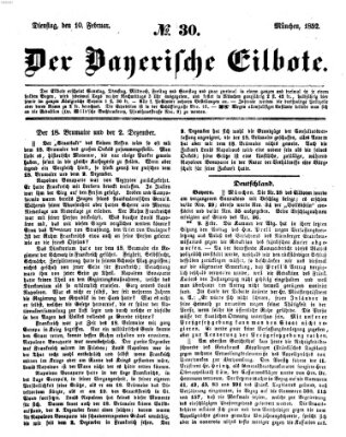 Baierscher Eilbote (Münchener Bote für Stadt und Land) Dienstag 10. Februar 1852