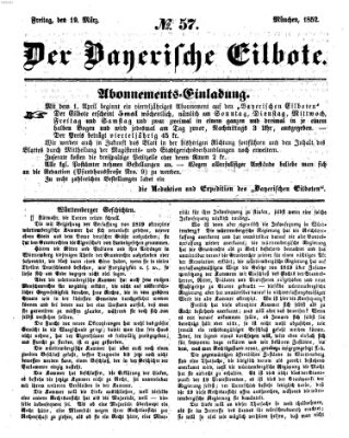 Baierscher Eilbote (Münchener Bote für Stadt und Land) Freitag 19. März 1852