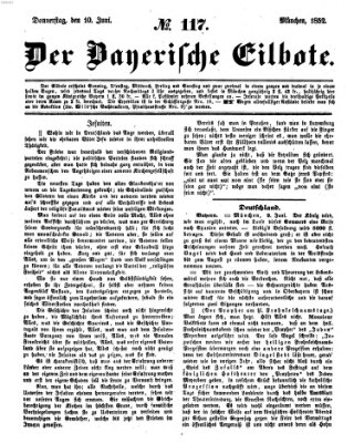 Baierscher Eilbote (Münchener Bote für Stadt und Land) Donnerstag 10. Juni 1852