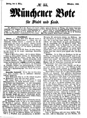 Münchener Bote für Stadt und Land Freitag 4. März 1853