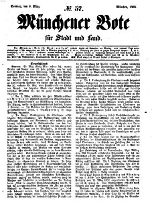 Münchener Bote für Stadt und Land Sonntag 6. März 1853