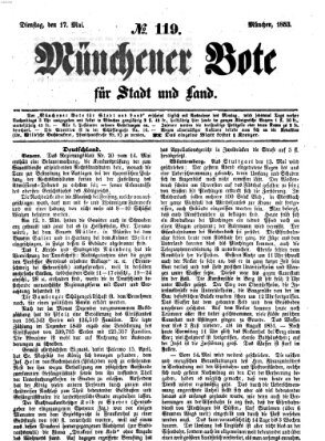 Münchener Bote für Stadt und Land Dienstag 17. Mai 1853